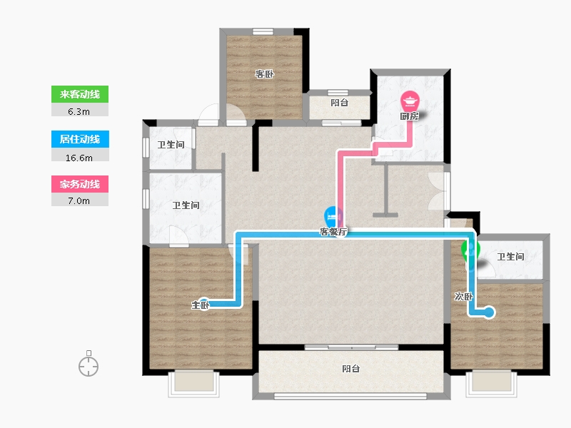 湖南省-长沙市-国宸府│旭辉·龙光·金地商置-145.61-户型库-动静线