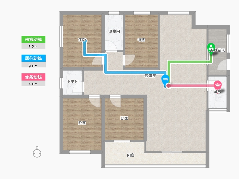 广东省-深圳市-君逸世家花园-108.44-户型库-动静线