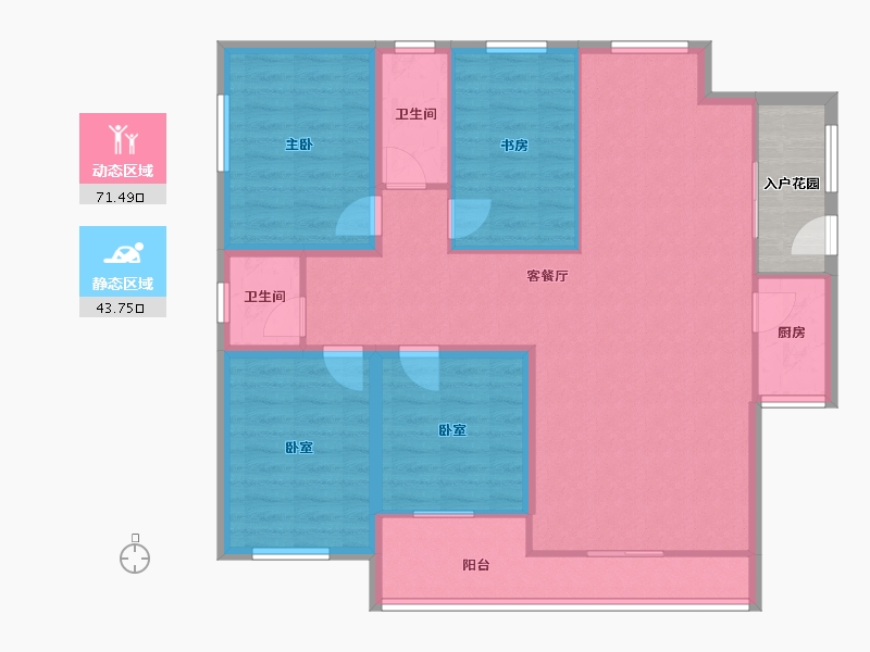 广东省-深圳市-君逸世家花园-108.44-户型库-动静分区