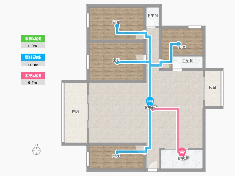 广东省-深圳市-万科翰邻城-131.86-户型库-动静线