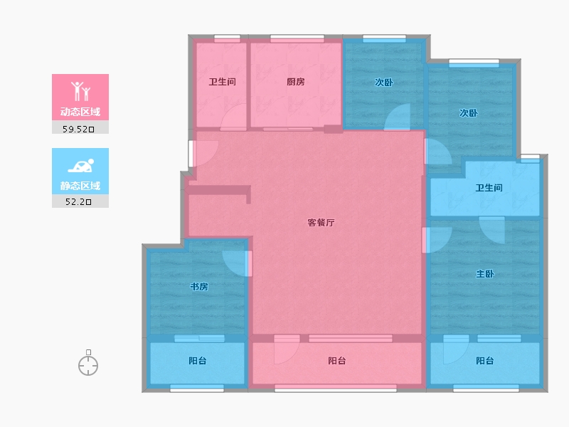 北京-北京市-中建璞园-99.74-户型库-动静分区