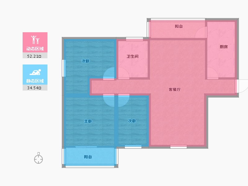 广东省-深圳市-海晖大厦-76.80-户型库-动静分区