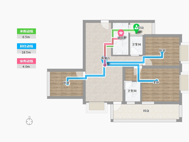 广东省-深圳市-俊景园-77.43-户型库-动静线