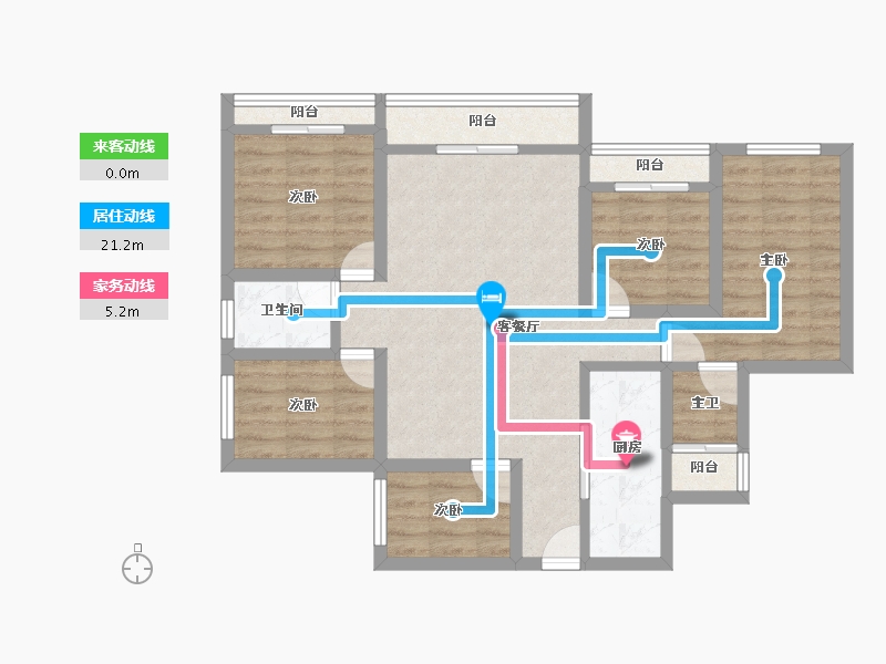 广东省-深圳市-南光城市花园-83.44-户型库-动静线