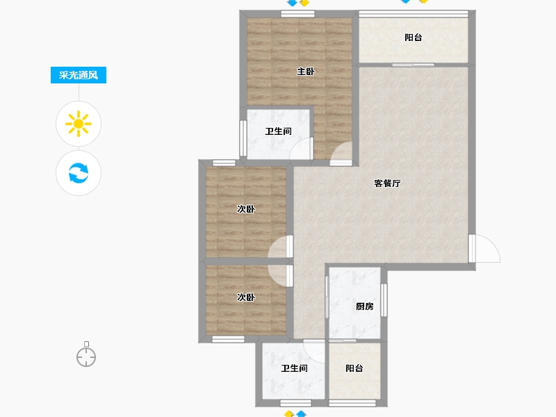 广东省-深圳市-荔雅居-92.50-户型库-采光通风