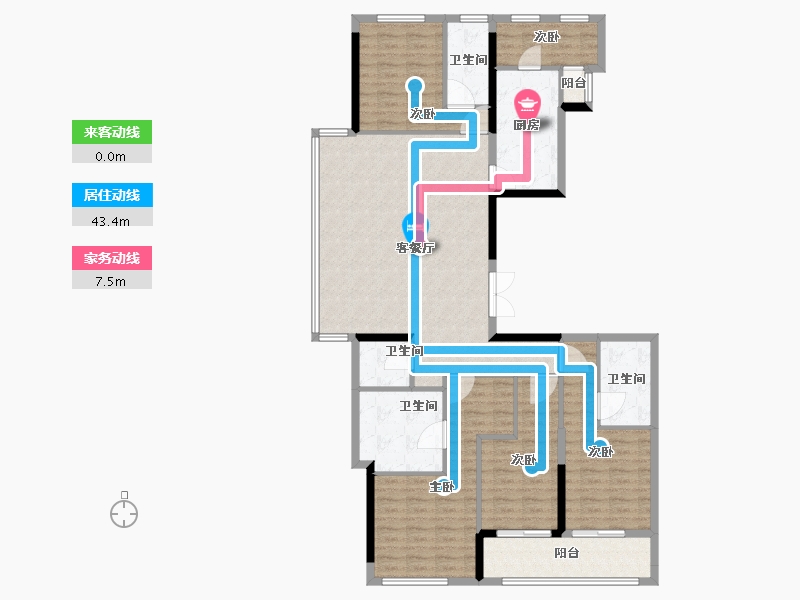 福建省-福州市-大东海公园府-140.37-户型库-动静线