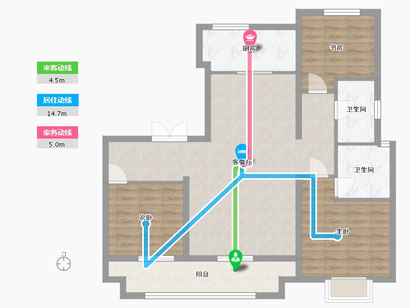 山东省-滨州市-龙凤嘉园-100.00-户型库-动静线