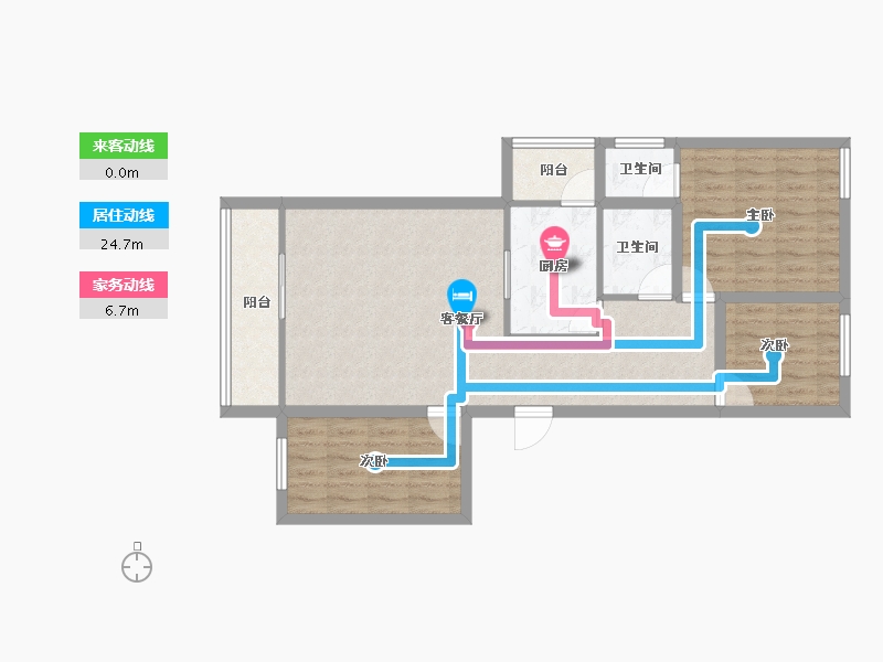 广东省-深圳市-桑达苑-81.62-户型库-动静线