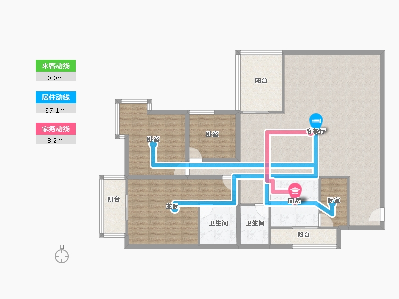 广东省-深圳市-锦绣花园四期-138.47-户型库-动静线