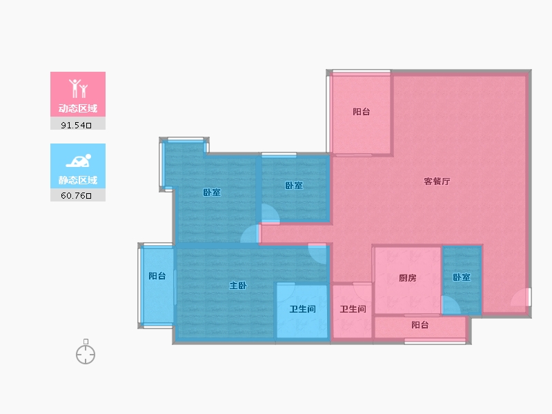 广东省-深圳市-锦绣花园四期-138.47-户型库-动静分区