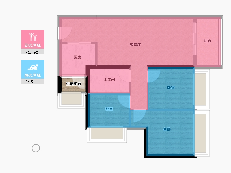 广东省-深圳市-深房光明里-60.42-户型库-动静分区