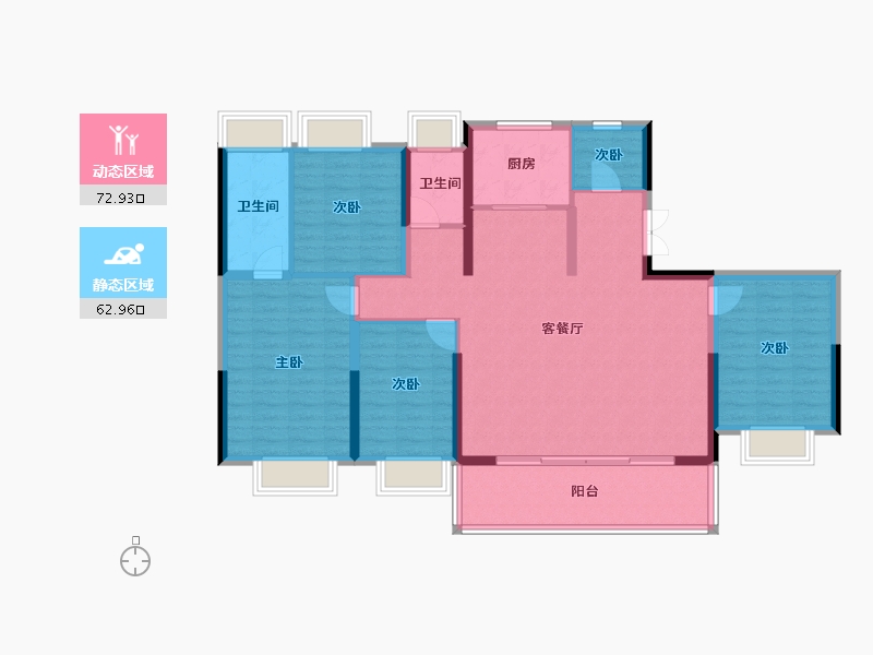 湖北省-武汉市-金融街金悦府-122.86-户型库-动静分区