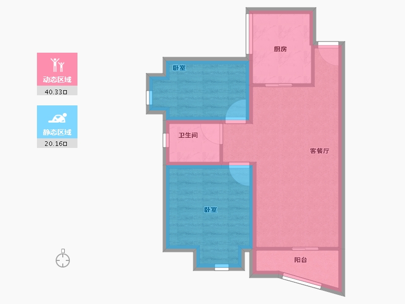 广东省-深圳市-富通蟠龙居-53.22-户型库-动静分区