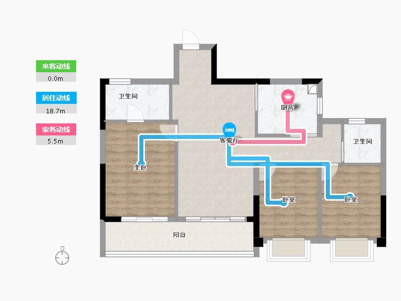 浙江省-杭州市-保利和著文华轩-85.60-户型库-动静线