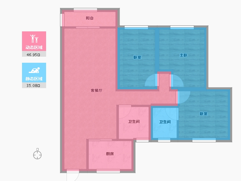 广东省-深圳市-桃源居12区（桃源居）-72.30-户型库-动静分区