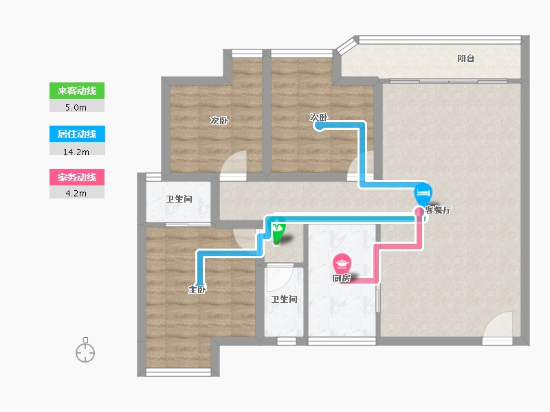 广东省-深圳市-帝景园-84.21-户型库-动静线