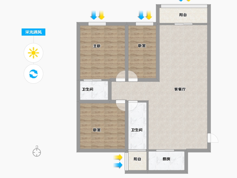 广东省-深圳市-海云轩-91.20-户型库-采光通风