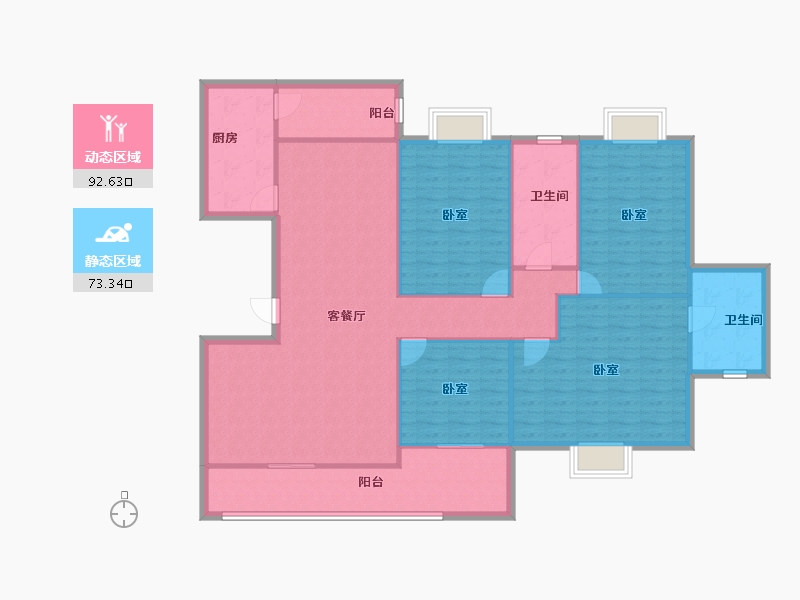 广东省-深圳市-官龙名苑-152.95-户型库-动静分区