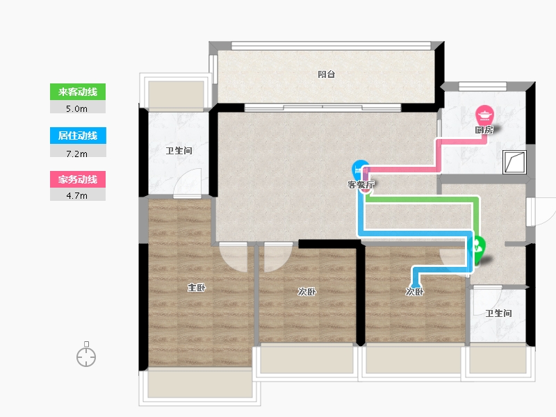 广东省-深圳市-满京华·金硕华府-74.65-户型库-动静线