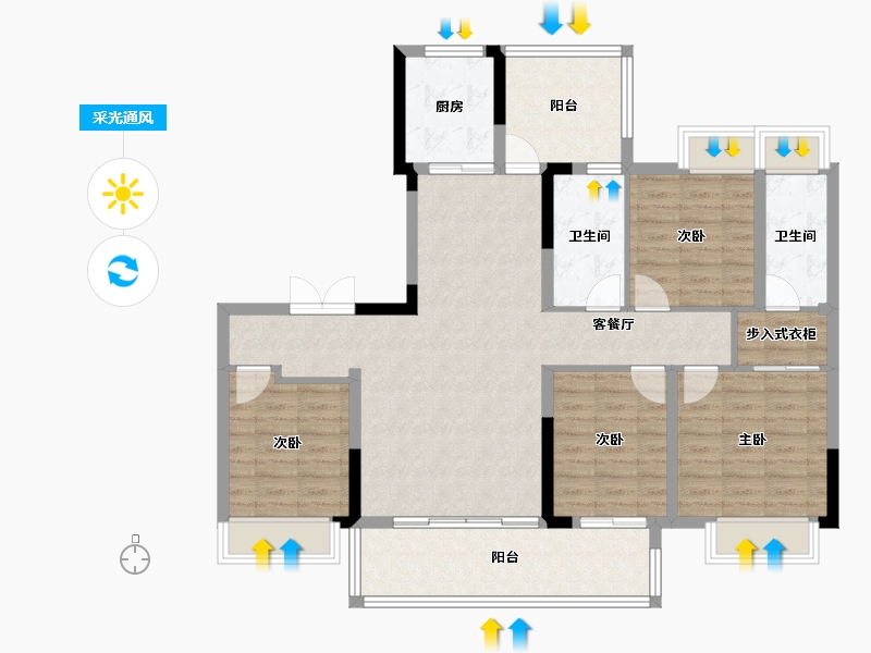 湖南省-长沙市-长交雅筑-112.80-户型库-采光通风