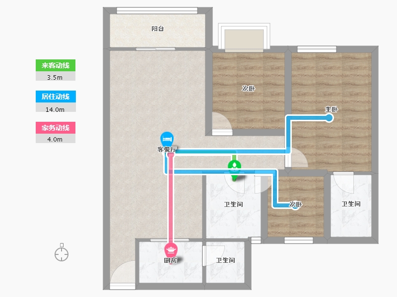 广东省-深圳市-登科花园-75.20-户型库-动静线