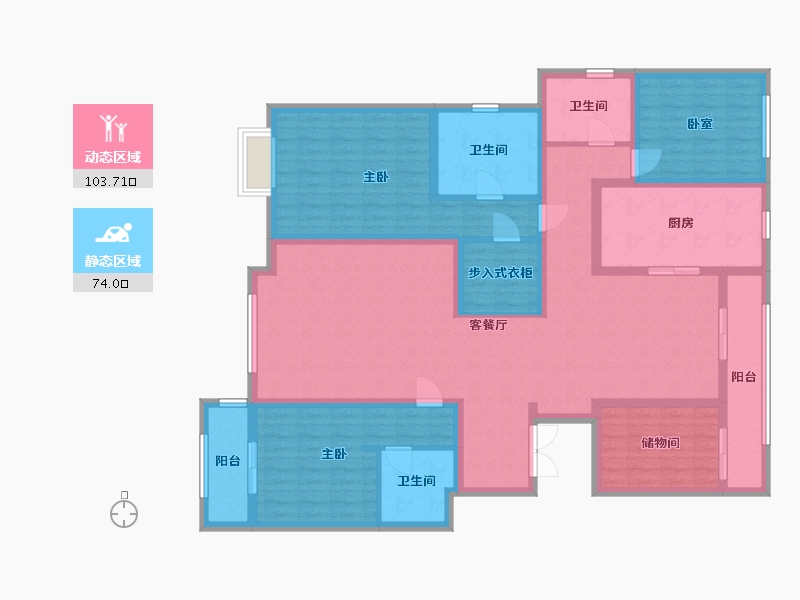 河北省-石家庄市-石家庄市井陉矿区三联公馆-184.00-户型库-动静分区