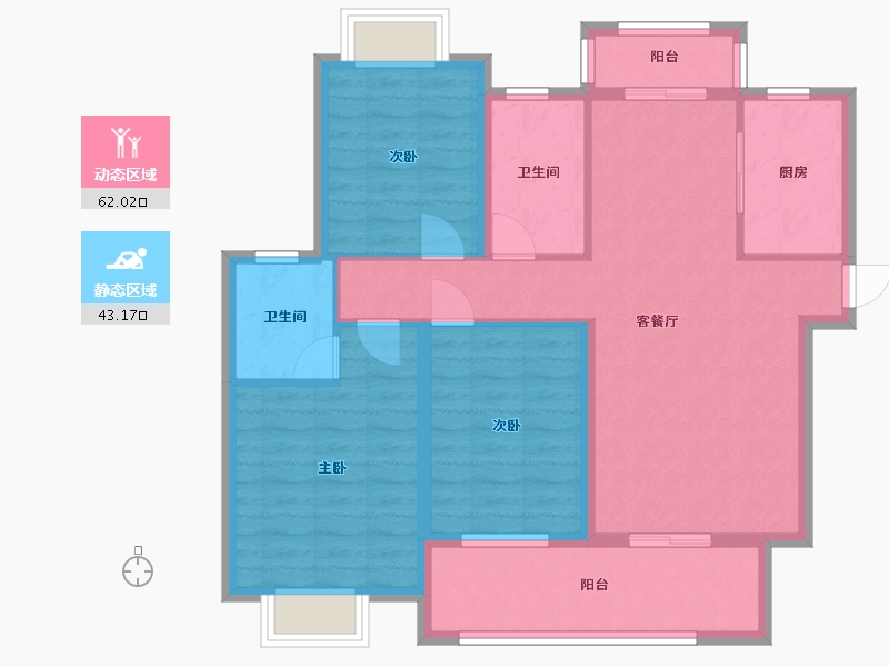 湖北省-天门市-中国院子国府-100.80-户型库-动静分区