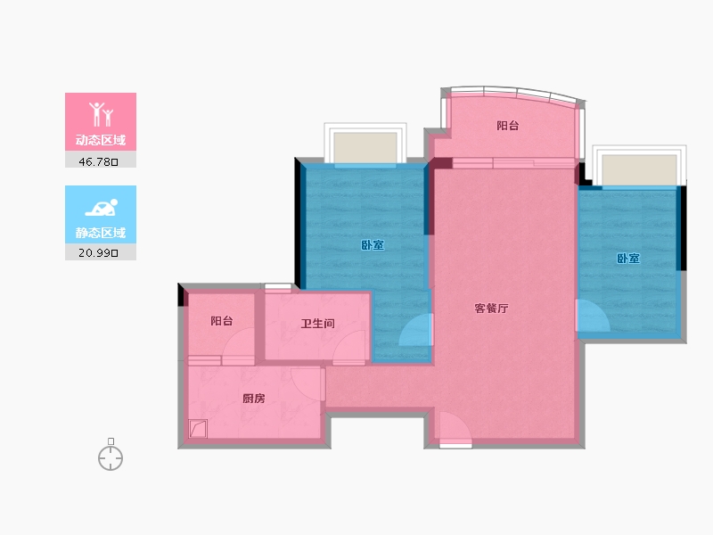 广东省-佛山市-广佛新世界花园洋房-60.00-户型库-动静分区