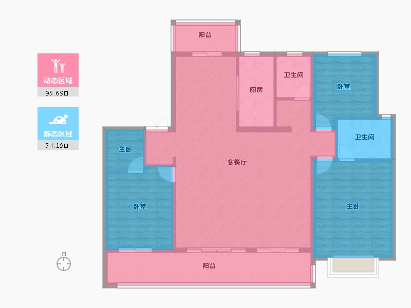 山西省-晋城市-浩翔·云玺-136.81-户型库-动静分区