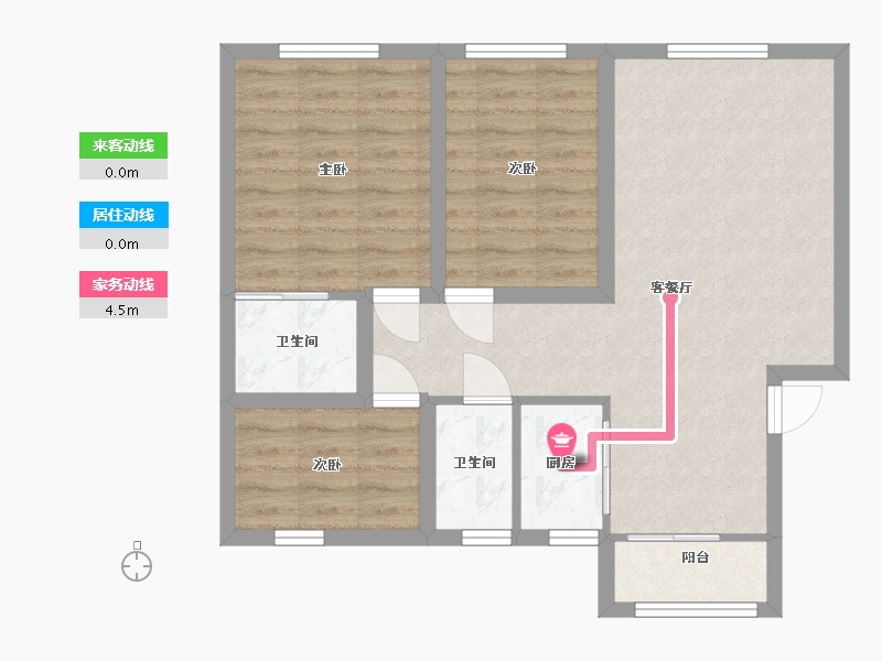 广东省-深圳市-龙华新华苑二期-69.36-户型库-动静线