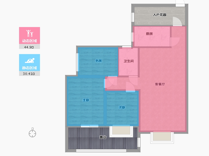 广东省-深圳市-卓能雅苑-85.57-户型库-动静分区