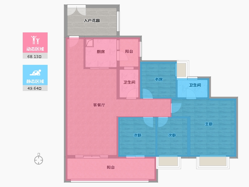 广东省-江门市-君汇上城-108.00-户型库-动静分区