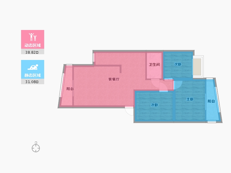 广东省-深圳市-世纪华庭-61.53-户型库-动静分区