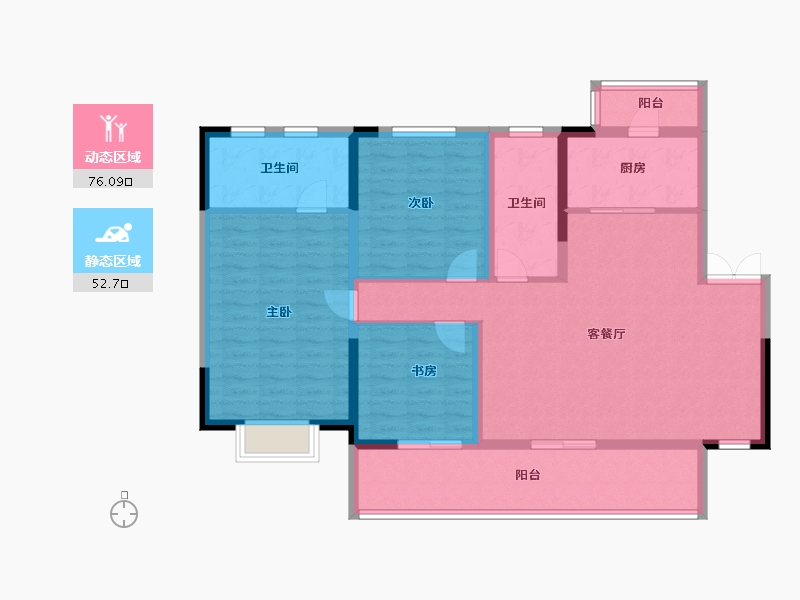 四川省-成都市-天府星萃里-116.00-户型库-动静分区