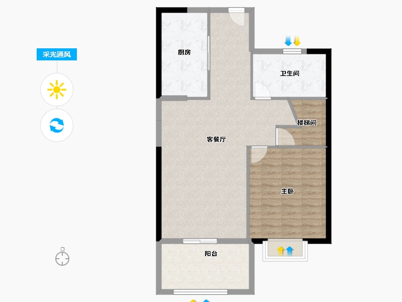 福建省-福州市-名城银河湾-87.20-户型库-采光通风