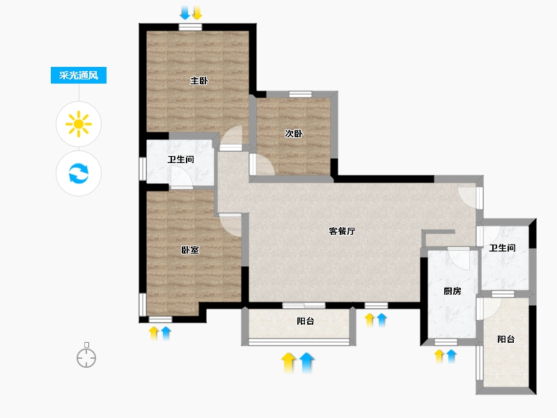 四川省-成都市-优品道-88.17-户型库-采光通风