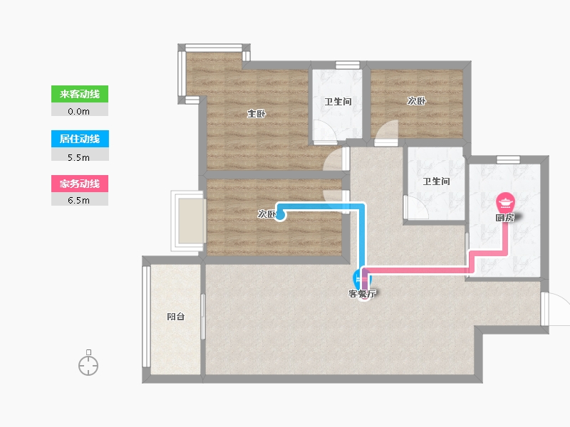 广东省-深圳市-中南花园-86.40-户型库-动静线