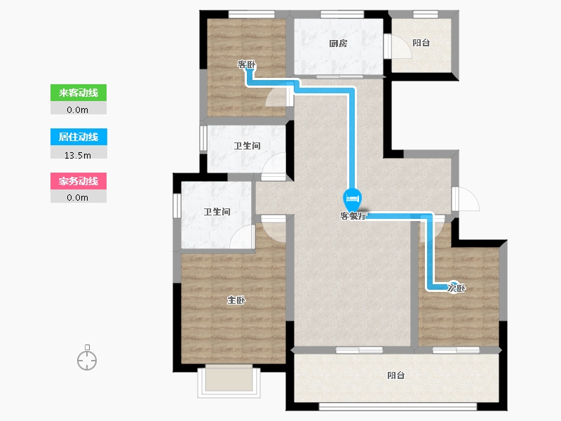 山东省-潍坊市-绿城·江南赋雅园-92.95-户型库-动静线