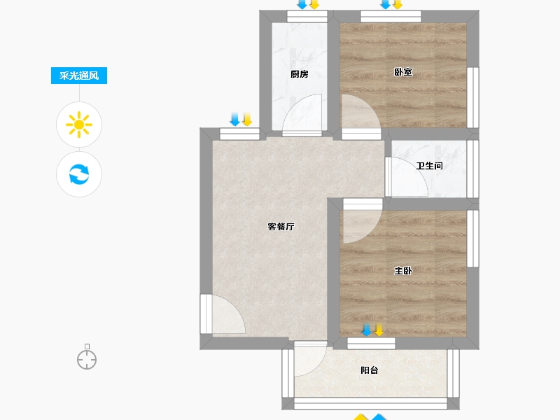 广东省-深圳市-翠竹苑-30.58-户型库-采光通风