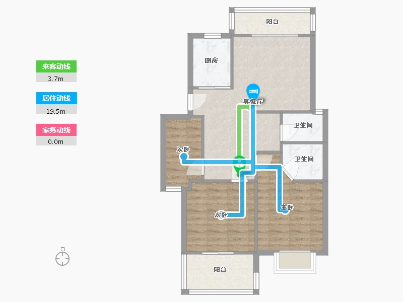 福建省-福州市-金辉东景-71.09-户型库-动静线