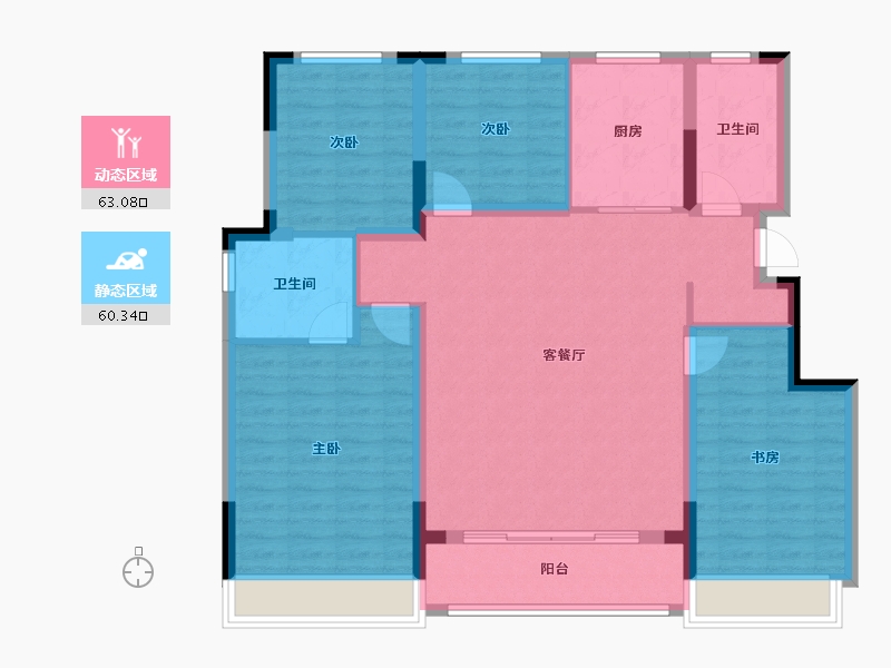 浙江省-杭州市-枫宜晓庐-111.21-户型库-动静分区