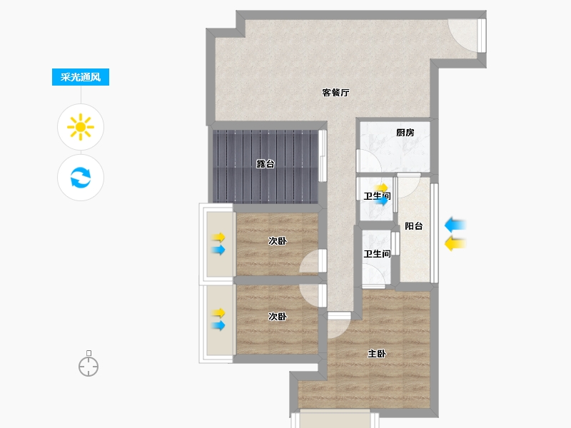 广东省-深圳市-菁英趣庭-58.92-户型库-采光通风