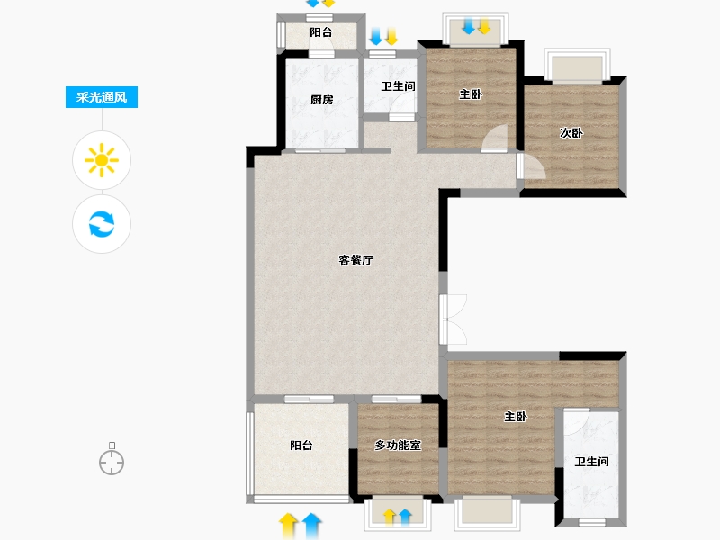 四川省-成都市-龙潭寺TOD龙潭九章-110.22-户型库-采光通风