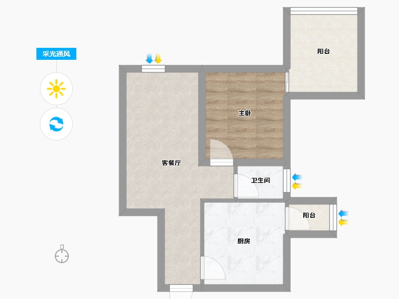 广东省-深圳市-风格名苑-41.55-户型库-采光通风