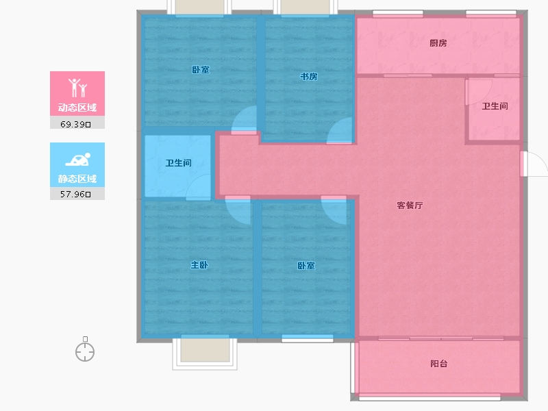 广东省-深圳市-棕榈堡花园-115.58-户型库-动静分区