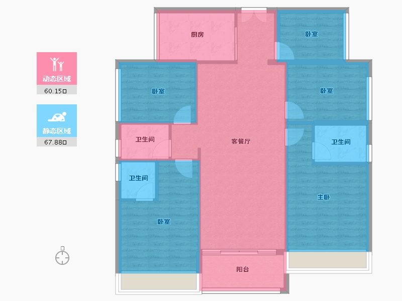 广东省-深圳市-山海上园-116.63-户型库-动静分区