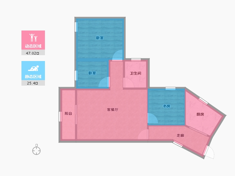 广东省-深圳市-星海名城(三期)-64.38-户型库-动静分区