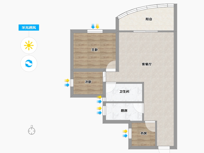 广东省-深圳市-名家富居-58.56-户型库-采光通风