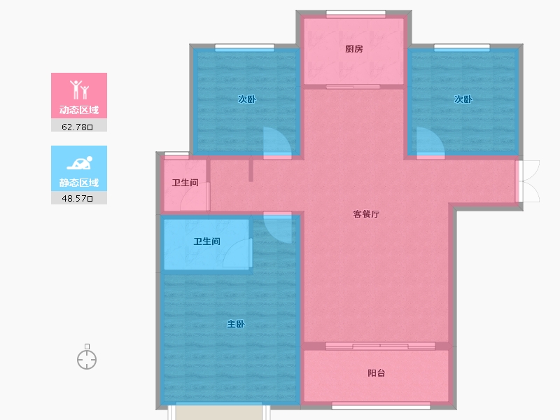 河南省-商丘市-和畅社区-119.14-户型库-动静分区