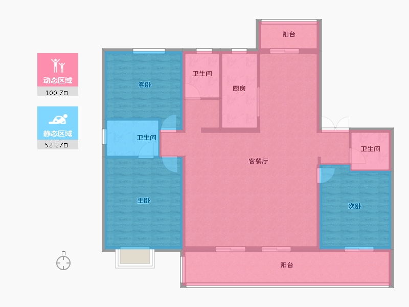 山西省-晋城市-浩翔·云玺-139.21-户型库-动静分区